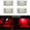 Trunk and Door Light Replacement Set, 4 LED Cabin Lamps for Footwell Courtesy and Front Trunk Lighting Use in Vehicles