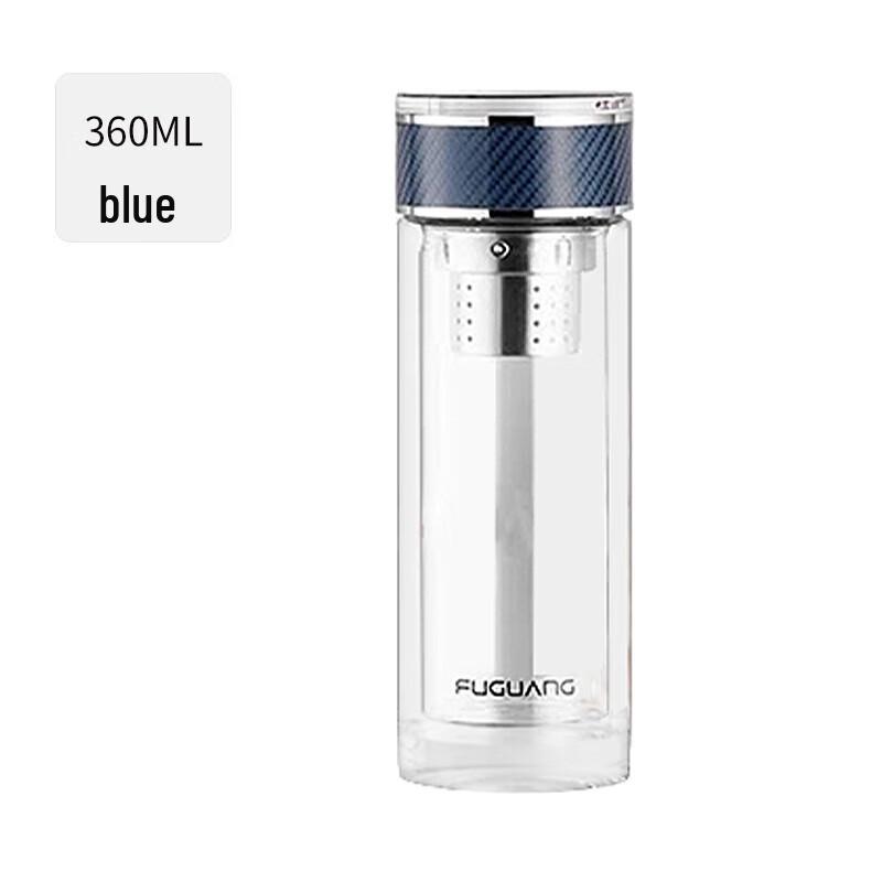 Fuguang Double-Layer Glass Tea Infuser Water Bottle