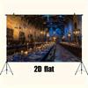 1 piece of magical medieval banquet hall background cloth -2D phantom magic  suitable for Halloween and fairy tale weddings