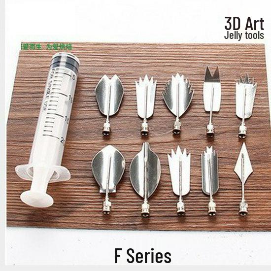 3D Stainless Steel Jelly Flower Piping & Carving Tool for Baking