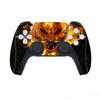 PlayVital PS5 Disc Edition Konsolen-Aufkleber, PS5-Aufkleber für PS5-Controller, Ladestationen, Headsets und Medienfernbedienungen [Feuerdämonen]