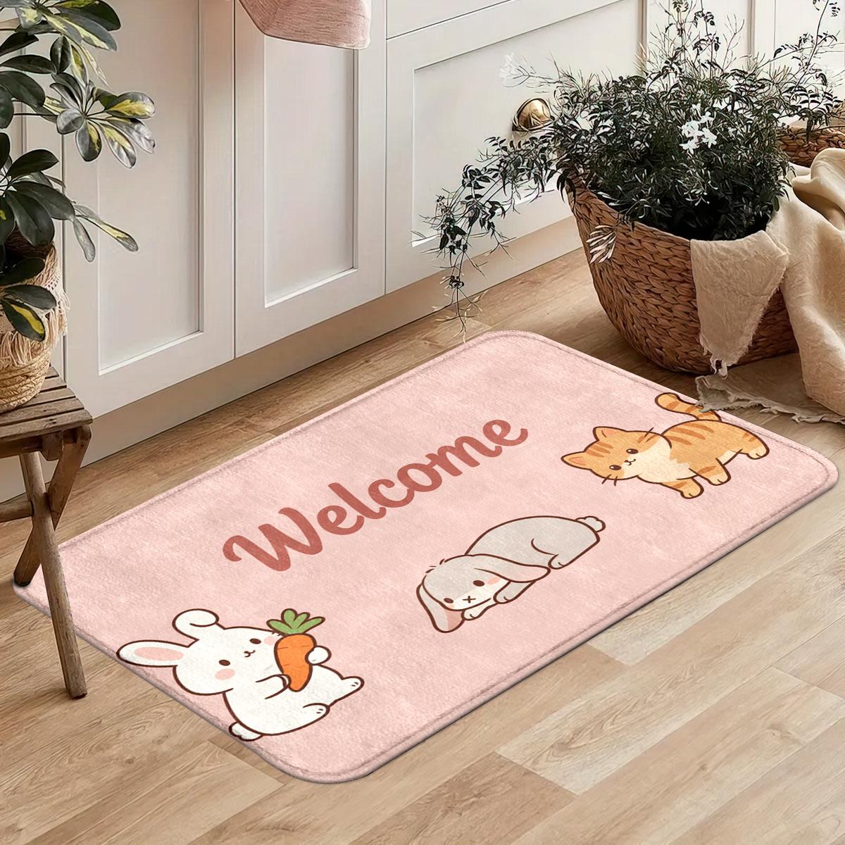 Flanellen Bosdier Vloermat, Antislip Absorberende Voetmat Bij de Entree, Vuilbestendig Tapijt Bij de Entree van de Woning 50X80cm