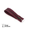 Zipper - ECLAIR - Z14 - Brass Non-separable - 15 Cm - Bordeaux