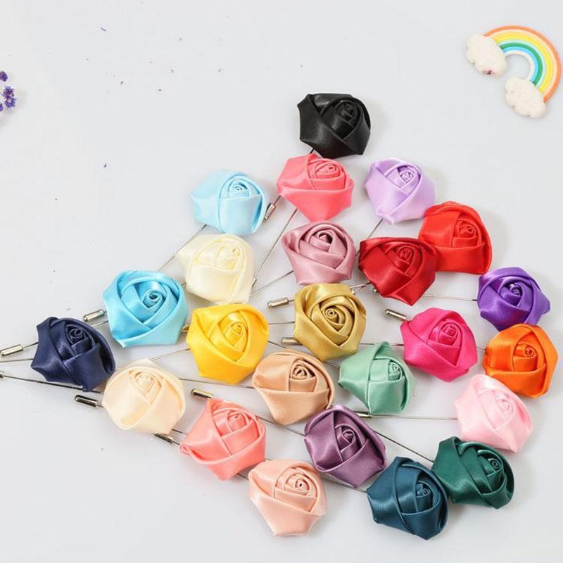 Herren Knopflochblumen für Hochzeit Bräutigam Anstecker Reversnadeln Band Rosen Blume Herrenanzug Knopfloch Anstecknadel Hochzeit Zubehör hochzeit