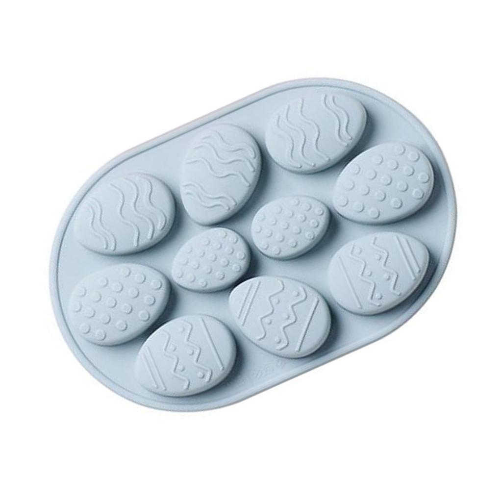 10 Holes Silicone Mold Chocolate Molds Soap Mould Birthday Cake Blue