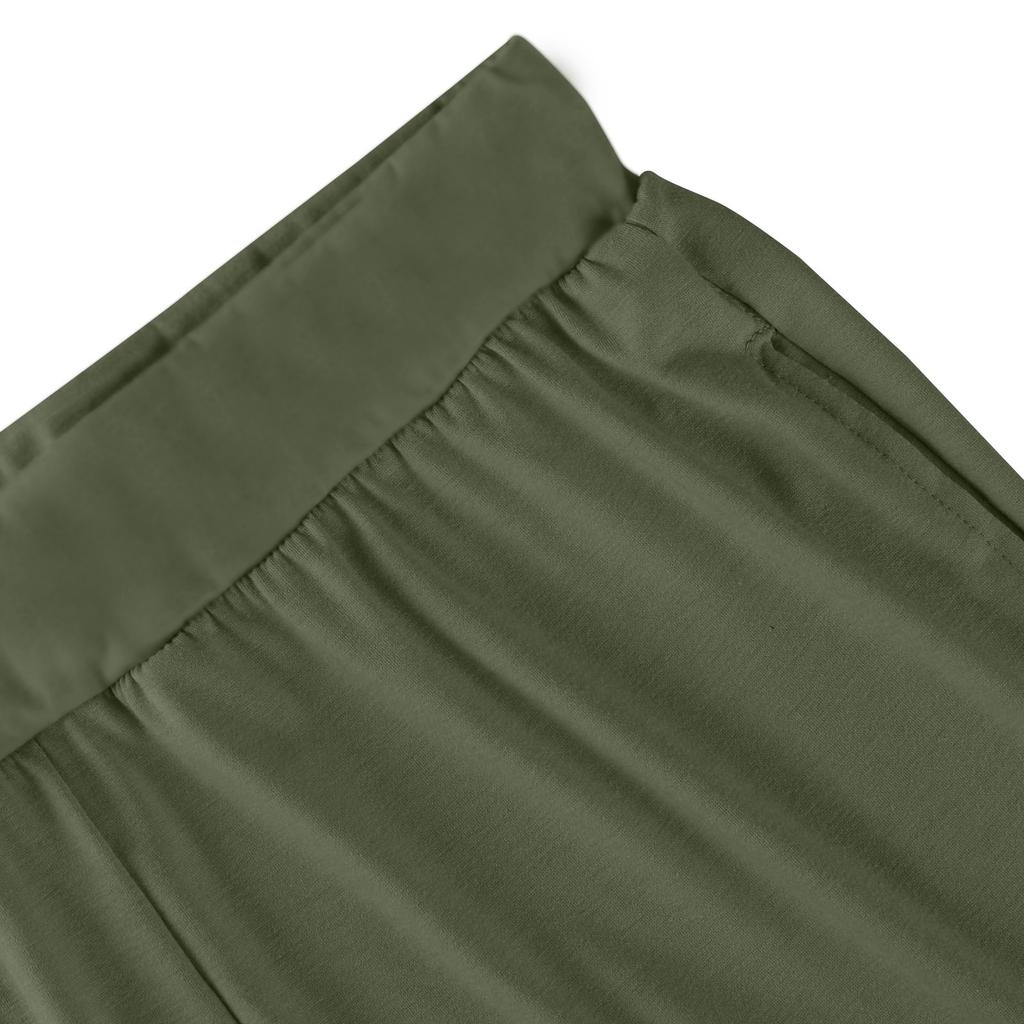 Women's Casual Drawstring Elastic Waist Pants Comfortable Straight Yoga Loose Solid Color Pants