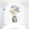 Kreativa väggdekaler för krukblommor Vattentät PVC självhäftande dekaler Vinylkonstdekoration Avtagbara toalettlockklistermärken Badrum Keramik