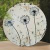Vintage Dandelion Aluminum Sign, Round Metal Wall Art for Bar Cafe Garden Farm Decor