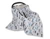 Large Baby Wrap for Stroller Carrier Seat, Double-sided - Gray/gray Bunnies