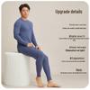 Men's Thick Fleece-Lined Cashmere Silk Base Layer Set for Winter