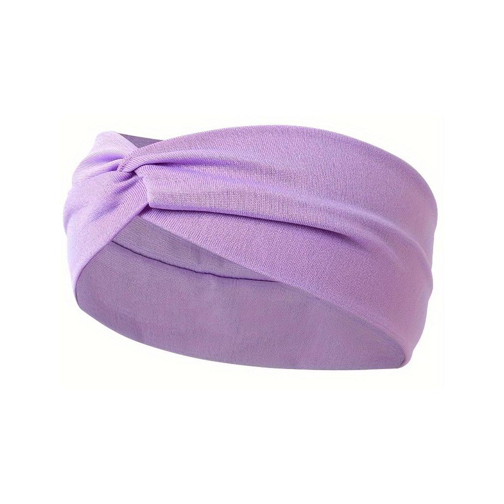 Damen Elastisches Yoga-Schweißband, Breites Schweißabsorbierendes Stirnband, Sport-Haaraccessoire