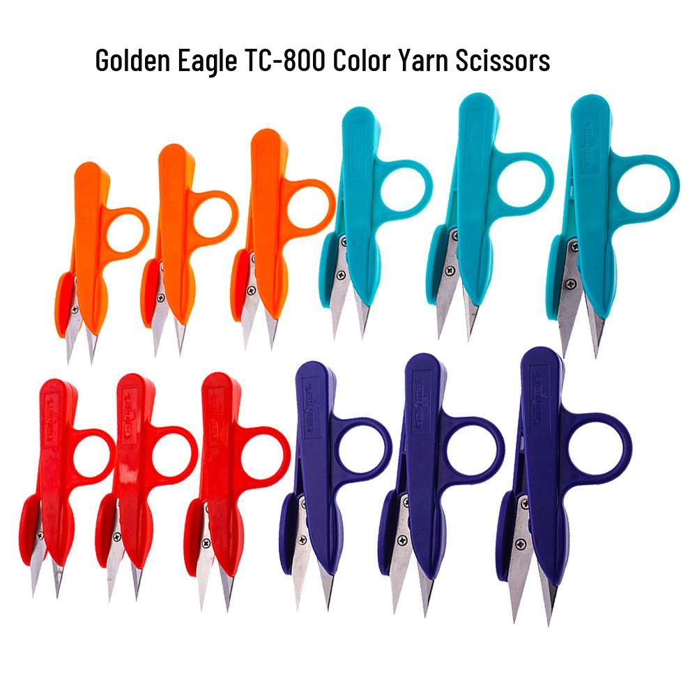 Eagle Brand U-Shaped Yarn & Thread Scissors - Ideal for Cross Stitch & Fishing Line Cutting with Finger Ring Grip (Model TC800)