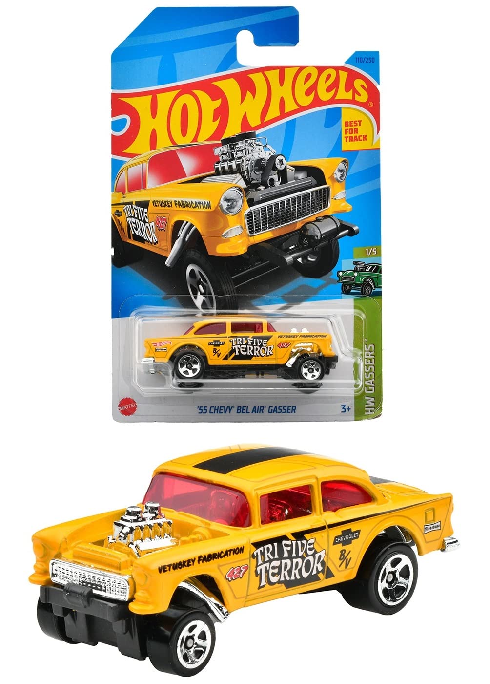

Hot Wheels Basic Car Chevy Bel Air Gasser, возрастом от 1 до 55 лет и HNJ95 [3 вверх]