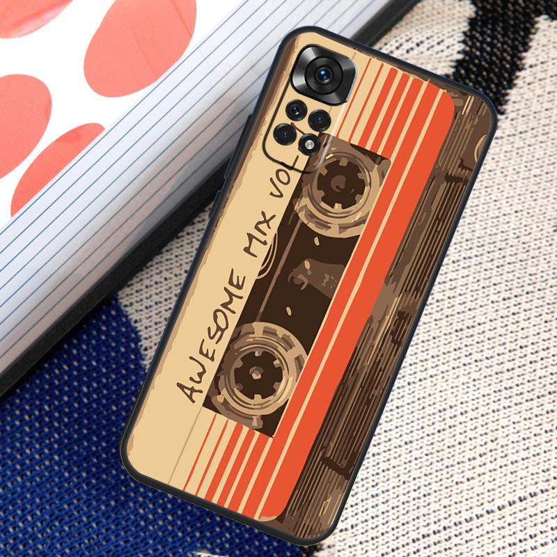 

Cassette Tape Design Case For Xiaomi Redmi Note 14 13 12 11 10 9 Pro 11S 12S Redmi 14C 13C 15C 10C 12C 15 Funda Redmi Note 14 Pro 5G