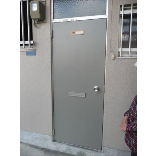 ALPHA TA-F engraved. Doorknob (knob ball) + box lock set for TOSTEM (TOSTEM), Toyo Sash, back doors, apartment entrance doors, etc. BS100mm, BP44mm