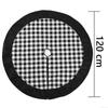 1 Pc Plaid Christmas Tree Skirt - Black And Red Checked Tree Skirts Mat For Christmas Holiday Party Decorations