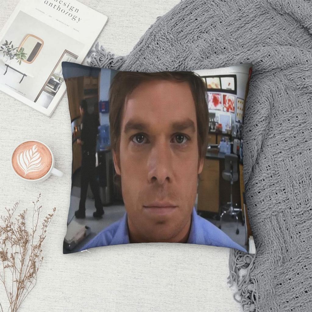 Hello Dexter Morgan Stare Printed Pillowcases Cushion Cover Throw Pillow Cover Warm Car Decoration Square Multi Size