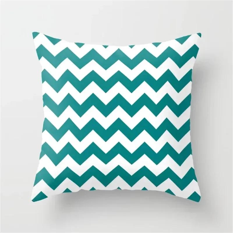 Abstract Geometric Striped Double-Sided Printed Pillow Cover Short Plush Suitable Living Rooms Bedrooms Sofa Throw Cushion Cover