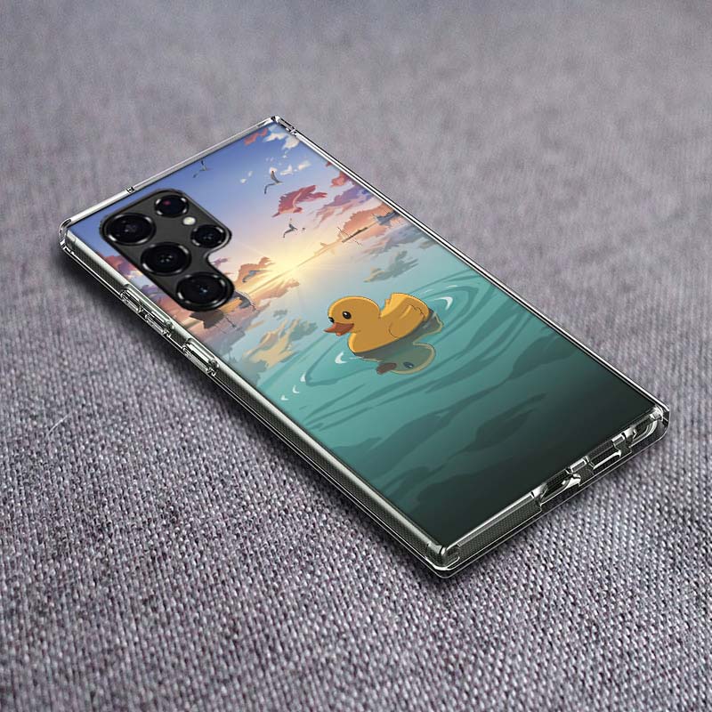 

Rubber Ducks Floating in the Swimming Pool Phone Case For Samsung Galaxy S24 S23 S21 S20 FE S22 S26 Ultra S25 Edge S10 Plus Cove Samsung S22 Ultra