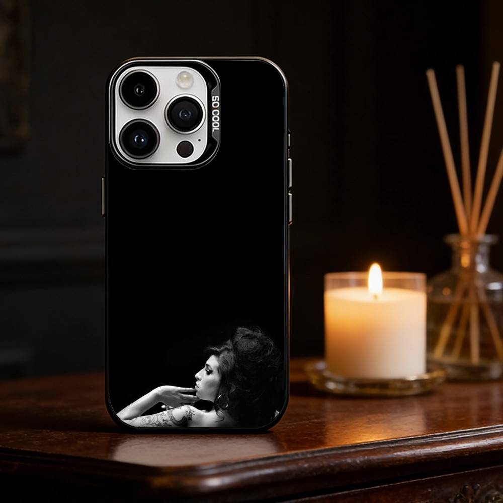 Amy W-Winehouse 80S Phone Case Color Silver Shell For IPhone 17 16 15 14 13 12 11 Pro Max Plus