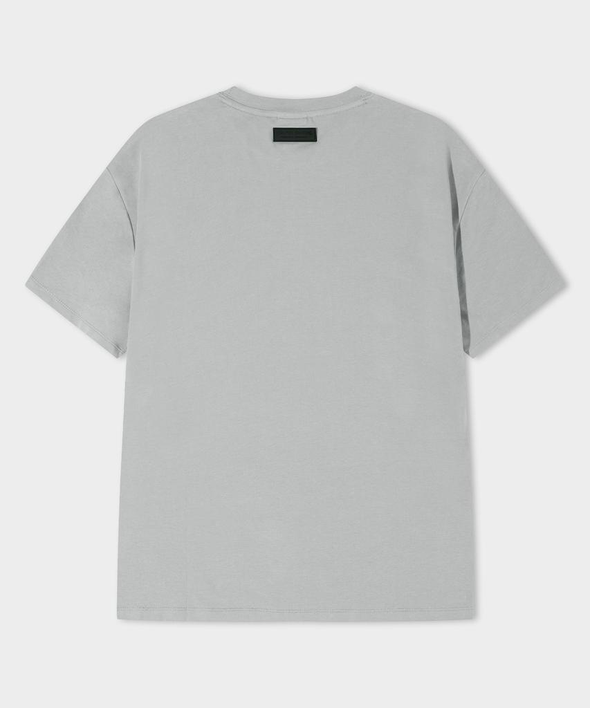 LEMAIN SECOND Semi Crew Neck Muscle Fit Plain Short Sleeve T-Shirt [Gray]