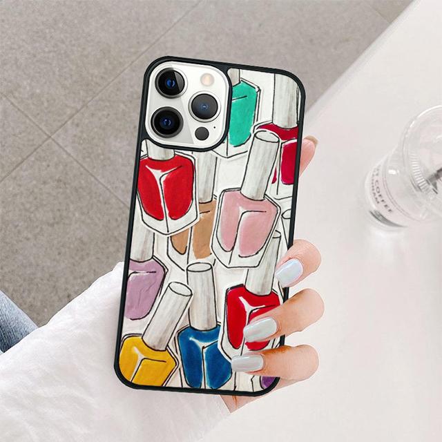 Nail Polish Mobile Phone Cases Cover For iPhone 17 Air 16 15 14 12 13 11 Pro MAX apple Plus Coque