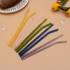 4Pcs Glass Straw Reusable Drinking Straw Borosilicate Glass Tube Straws for Drinks Cocktail with Cleaning Brush Bar Accessories