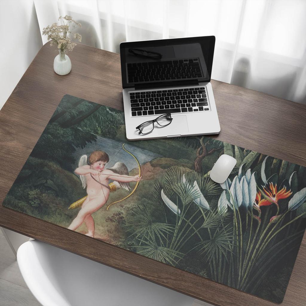 Podkładka Gamingowa Pod Mysz I Klawiaturę Amor Wśród Kwiatów 120X60 Cm
