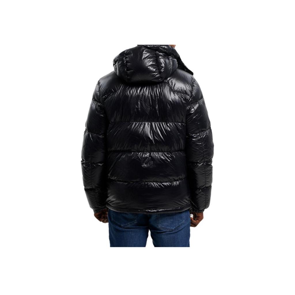 Polo Ralph Lauren Solid Color Hooded Zipper Straight Long Sleeve Down Jacket Men outerwear Black 710950912-001