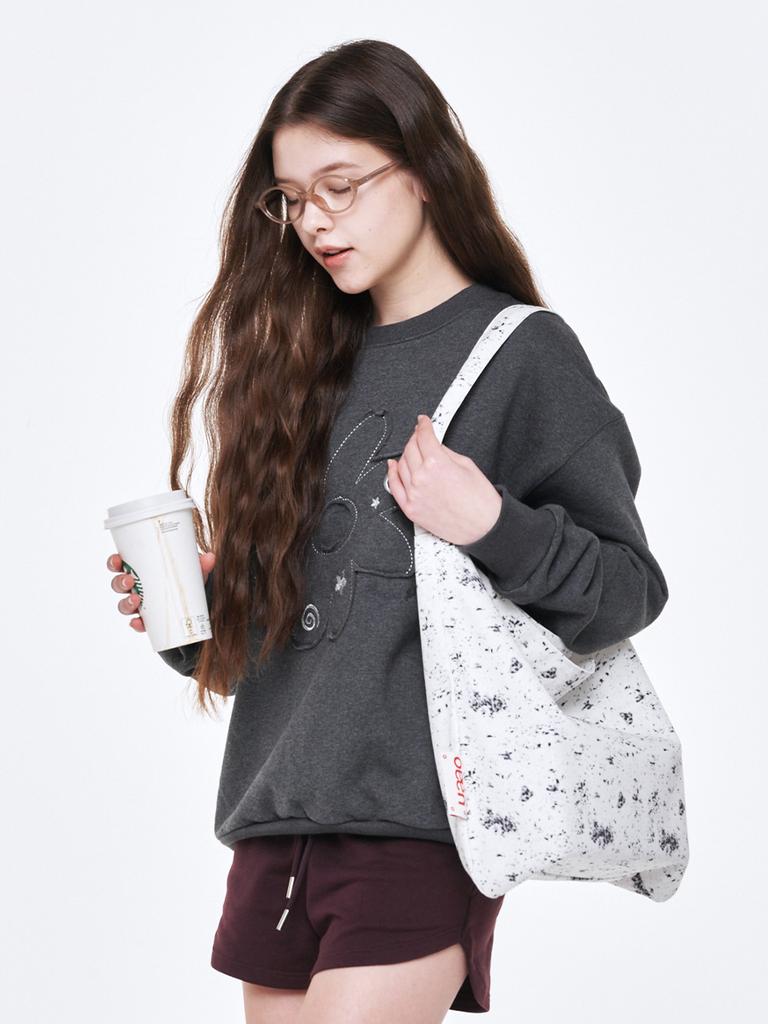 Uaao Chilo Basic Cotton Eco Shoulder Bag (White Oreo)