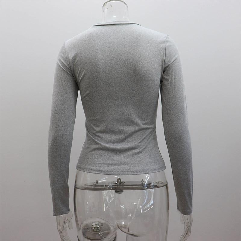 Solid Basic T Shirt Women Versatile Slim Fit Crew Neck Full Sleeve Pullovers Spring Autumn Lady Simple Crop Tops