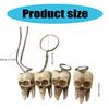 Unisex Skull Accessory Set Skull Necklace Stylish Keychain Drop Earrings Skull Jewelry Set Resin Texture for Halloween
