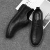 Mens Casual Shoes Newest Leather Lace Up Luxury Oxfords Male Sneakers Solid Formal Shoes Quality Social Shoe Male Flats Men'S Shoes