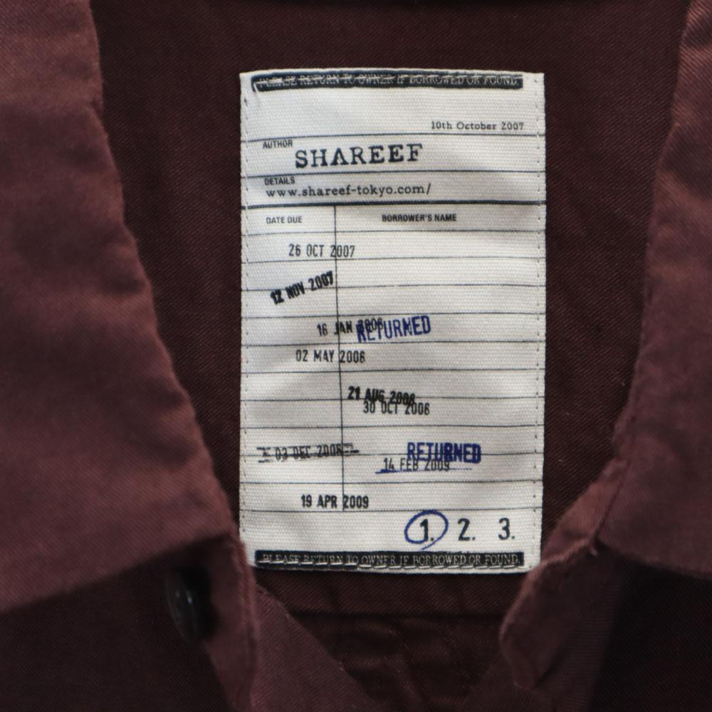 SHAREEF fabricat în Japonia Cămașă cu mânecă lungă seria 1 Bordeaux Bărbați Folosit