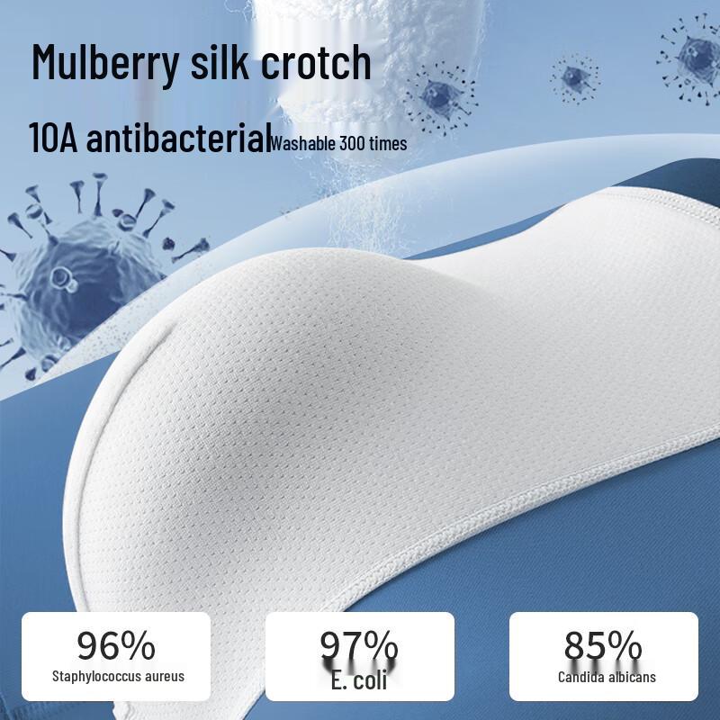 Men's Antibacterial Cotton Blend Boxer Briefs 4-Pack