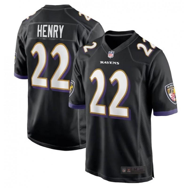 Baltimore Ravens 22 Henry Football Jersey Game Uniform Fans S-XXXL