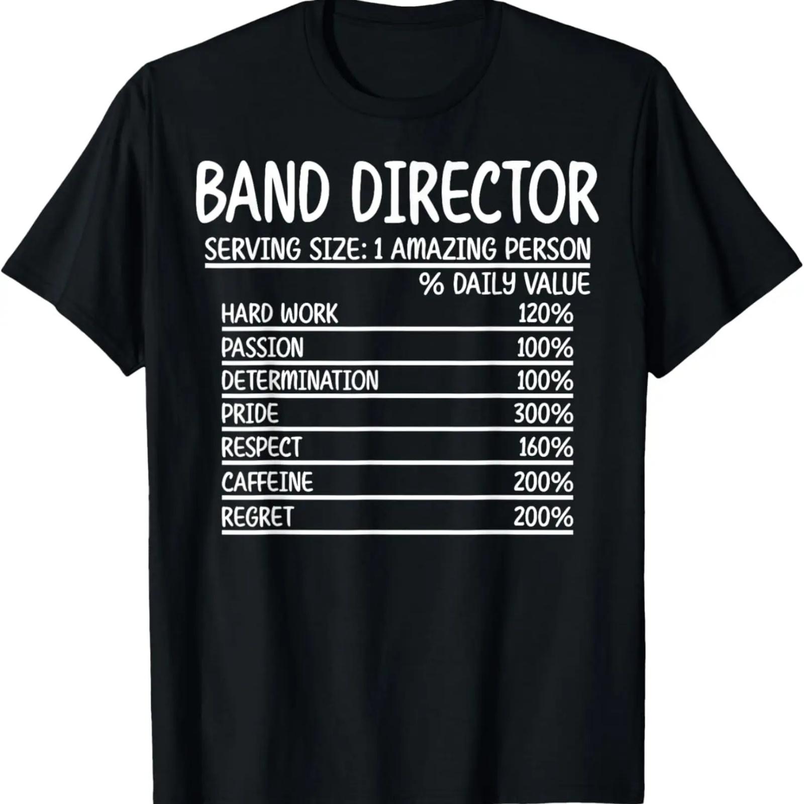 

Директор оркестра Пищевая ценность Футболка директора марширующего оркестра XXXXXL чёрный