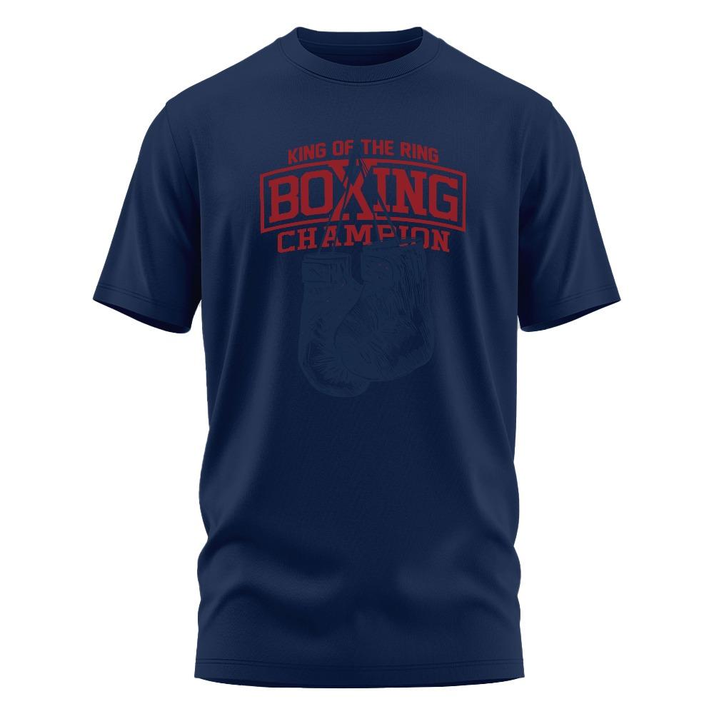 Boxing Champion King Men's and Women's Printed T Shirt Retro GYM Clothing Cotton Top Short Sleeve