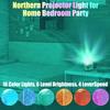 Ozeanwellen-Aurora-Projektorlicht, 16 Farben, dynamisch rotierende Kristalllampe mit Fernbedienung, RGB, dimmbar, für Wohnzimmerdekoration