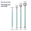 Point Drill Creasing Pen Set 4Pcs Double Head Spiral Clay Sculpting Tools for Home DIY Clay Carving Embossing Handcrafts