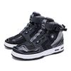 Autumn/Winter UNISEX Plus Velvet Motorcycle Boots Large Size Rotating Buttons Deoxy Leather Anti -sliding Collision Ride Boots Sneaker for Men