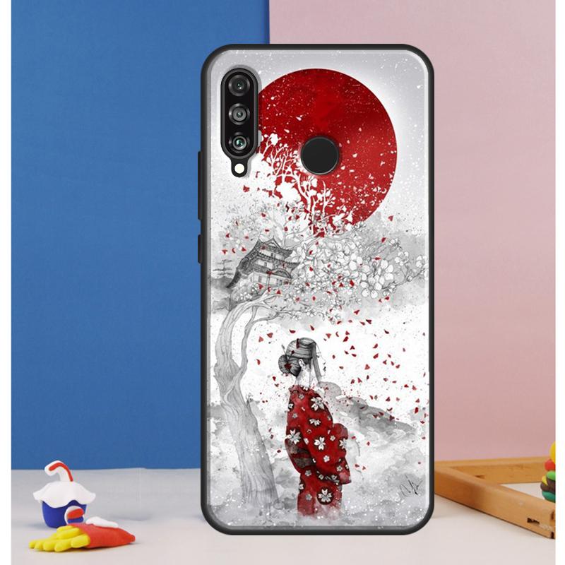 

Японский чехол Гейша для Huawei Nova Y70 Y60 Y90 Y61 Y91 Y72 Y73 12s 12i 11i 8i 9 10 SE P30 P40 Lite P60 Pro Huawei P40 Lite 4G