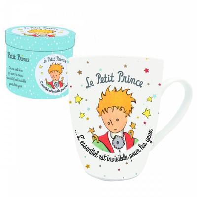 [R2012] - Porcelánový hrnček 'Malý princ' biely viacfarebný (plášť a meč) - 8x10 cm