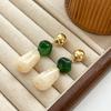Retro Court Long Dangle Earrings: Unique Resin Minimalist Design for Women