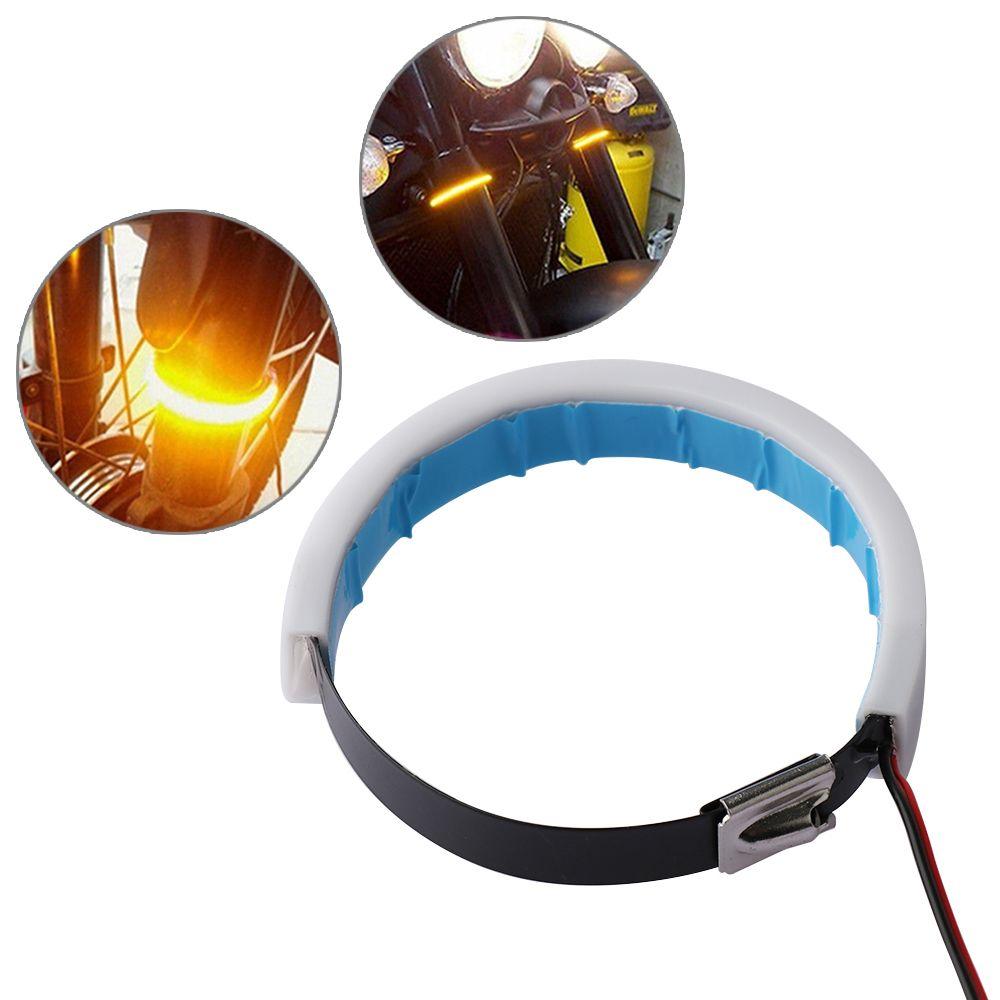 Flexible Red/Blue/Yellow/White Ring Fork Indicator Motorcycle SMD LED Strip Turn Signal Light
