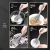 Stainless Steel Long Handle Pot Scrubber - Easy Clean Kitchen Brush for Oil and Dirt