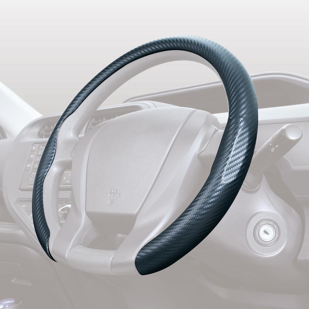 SEIWA Easy Carbonfaser Lenkradbezug für Auto Passt Lenkrad Einfach Neu Kompatibel mit Kei- und Standardautos (IMP272) Innenräume, 36,5-37,9cm