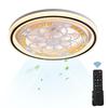 Dimmable LED Ceiling Fan Light with Remote, 3-Speed Chandelier Fixture for Home Lighting
