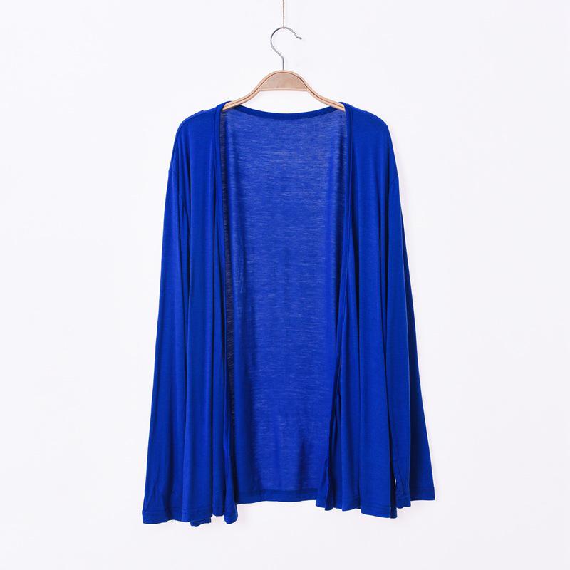 Plus Size Spring/Summer Sun Protection Modal Beach Cover-Up Cardigan for Women