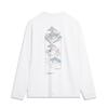 Li Ning CF Su Long In The Wild Solid Color Casual Crew Neck Pullover Long Sleeve T-Shirt Men Tops Standard-White ATLU111-1